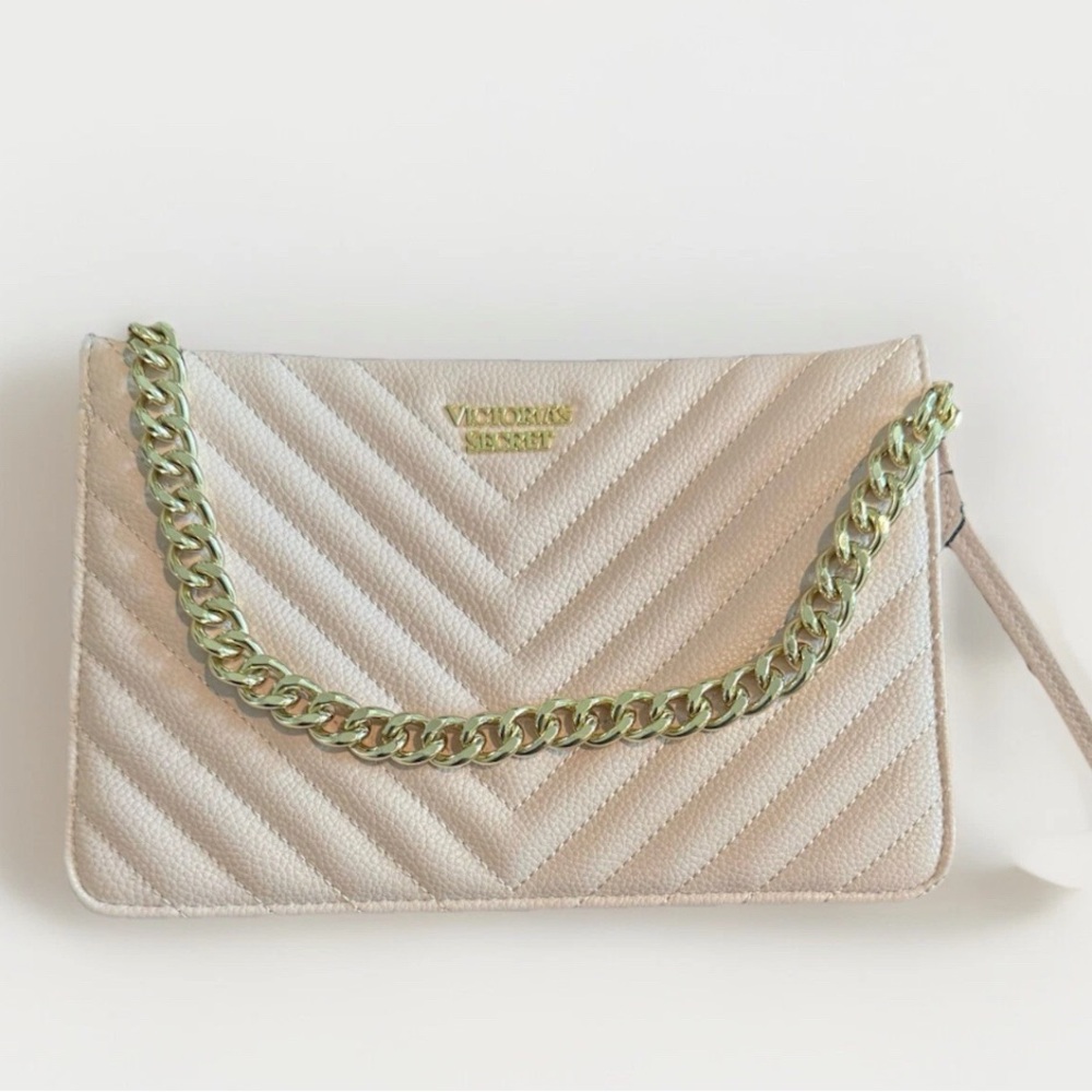 Victoria's Secret V-Quilt 24/7 crossbody bag with chain